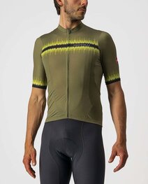 CASTELLI Cycling short sleeve jersey and shorts - GRIMPEUR - green/black