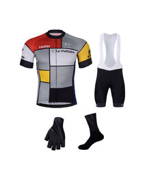 BONAVELO Cycling mega sets - 1985 LA VIE CLAIRE - white/multicolour/black