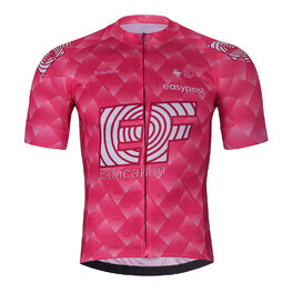 BONAVELO Cycling short sleeve jersey and shorts - EDUCATION FIRST 2025 - pink/black