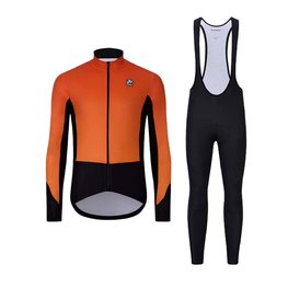 HOLOKOLO Cycling winter set with jacket - CLASSIC - orange/black