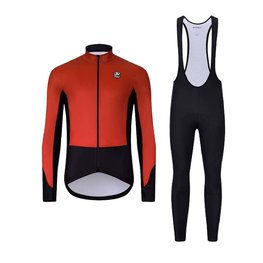 HOLOKOLO Cycling winter set with jacket - CLASSIC - black/red