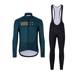 HOLOKOLO Cycling winter set with jacket - ELEMENT - blue/black