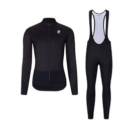 HOLOKOLO Cycling winter set with jacket - CLASSIC LADY - black