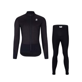HOLOKOLO Cycling winter set with jacket - CLASSIC LADY - black
