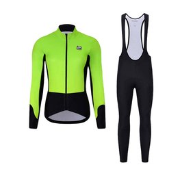 HOLOKOLO Cycling winter set with jacket - CLASSIC LADY - light green/black