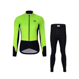 HOLOKOLO Cycling winter set with jacket - CLASSIC LADY - light green/black