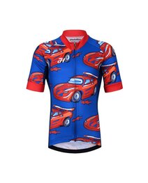 HOLOKOLO Cycling short sleeve jersey and shorts - CARS - red/black/blue