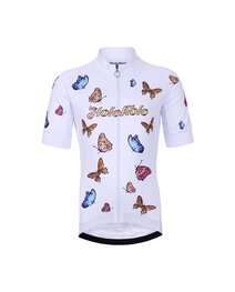 HOLOKOLO Cycling short sleeve jersey and shorts - BUTTERFLIES - black/white