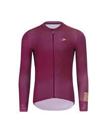 HOLOKOLO Cycling long sleeve jersey and bibtights - VICTORIOUS GOLD - bordeaux/black