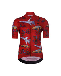 HOLOKOLO Cycling short sleeve jersey and shorts - SPEED - black/red/multicolour