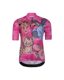 HOLOKOLO Cycling short sleeve jersey and shorts - SAFARI - black/pink/multicolour