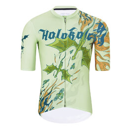 HOLOKOLO Cycling short sleeve jersey and shorts - DRAGON - orange/brown/light green