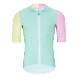 HOLOKOLO Cycling short sleeve jersey and shorts - PERFORMANCE - pink/green
