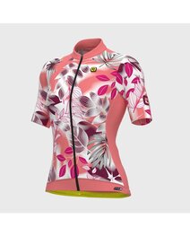 ALÉ Cycling short sleeve jersey and shorts - PR-S GARDEN LADY - pink/black