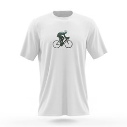 NU. BY HOLOKOLO Cycling short sleeve t-shirt - BEHIND BARS - white/green