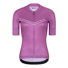 RIVANELLE BY HOLOKOLO Cycling short sleeve jersey and shorts - LEVEL UP - black/purple
