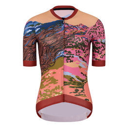 RIVANELLE Cycling short sleeve jersey and shorts - FREE ELITE LADY LIMI - orange/black/multicolour