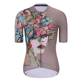 RIVANELLE BY HOLOKOLO Cycling short sleeve jersey and shorts - MADAM FLOWER - green/multicolour