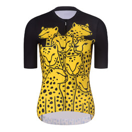 RIVANELLE Cycling short sleeve jersey and shorts - CHEETAH II - yellow/black
