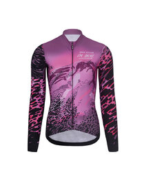 RIVANELLE Cycling winter set with jacket - ROSESCAPE WINTER - purple/black