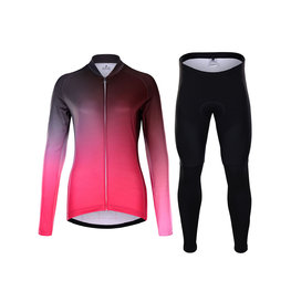 HOLOKOLO Cycling winter set - DAZZLE LADY WINTER - pink/black