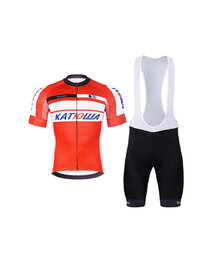 BONAVELO Cycling short sleeve jersey and shorts - KATUSHA - black/red