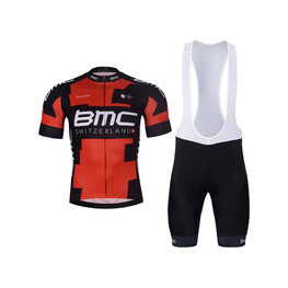 BONAVELO Cycling short sleeve jersey and shorts - BMC - red/black