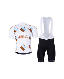 BONAVELO Cycling short sleeve jersey and shorts - AG2R LA MONDIALE - black/multicolour