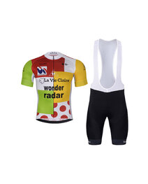BONAVELO Cycling short sleeve jersey and shorts - 1985 LA VIE CLAIRE - black/multicolour