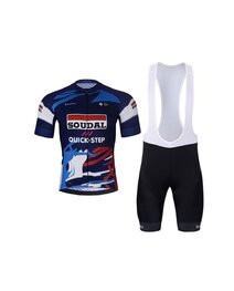 BONAVELO Cycling short sleeve jersey and shorts - SOUDAL-QUICKSTEP 25 - black/blue