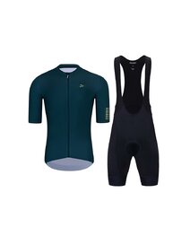 HOLOKOLO Cycling short sleeve jersey and shorts - VICTORIOUS GOLD  - green/black