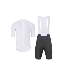 HOLOKOLO Cycling short sleeve jersey and shorts - VICTORIOUS - white/black