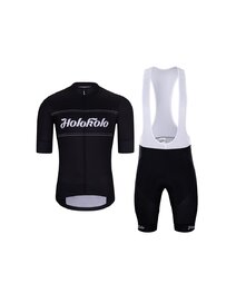 HOLOKOLO Cycling short sleeve jersey and shorts - GEAR UP - black