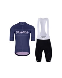 HOLOKOLO Cycling short sleeve jersey and shorts - GEAR UP  - black/blue