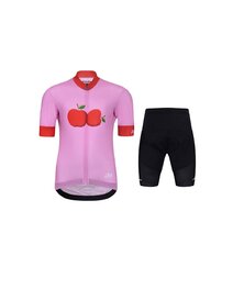 HOLOKOLO Cycling short sleeve jersey and shorts - FRUIT KIDS - black