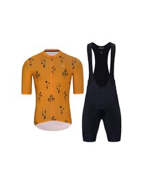 HOLOKOLO Cycling short sleeve jersey and shorts - set - black/orange