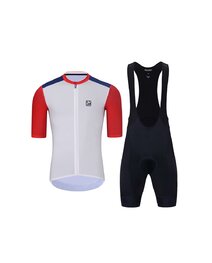 HOLOKOLO Cycling short sleeve jersey and shorts - set - black/white/blue