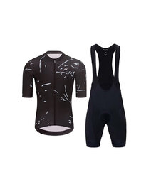 HOLOKOLO Cycling short sleeve jersey and shorts - PASSION - black/white