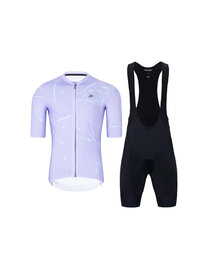 HOLOKOLO Cycling short sleeve jersey and shorts - PASSION - blue/purple