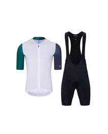 HOLOKOLO Cycling short sleeve jersey and shorts - PERFORMANCE - purple/white