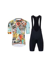 HOLOKOLO Cycling short sleeve jersey and shorts - WILDLY II - multicolour/blue