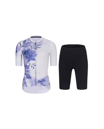 RIVANELLE Cycling short sleeve jersey and shorts - FLOWERY LADY - black/blue