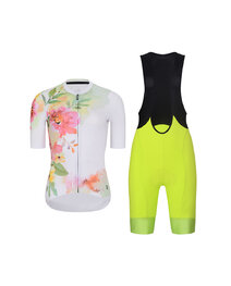 RIVANELLE Cycling short sleeve jersey and shorts - FLOWERY LADY - yellow/multicolour