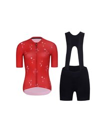 RIVANELLE Cycling short sleeve jersey and shorts - METTLE LADY  - red/black