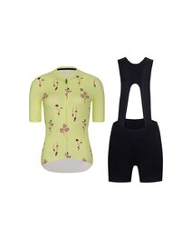 RIVANELLE Cycling short sleeve jersey and shorts - METTLE LADY  - yellow/black