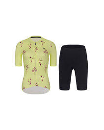 RIVANELLE Cycling short sleeve jersey and shorts - METTLE LADY - black/yellow