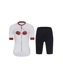 RIVANELLE Cycling short sleeve jersey and shorts - FRUIT LADY - white/black/red