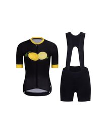 RIVANELLE Cycling short sleeve jersey and shorts - FRUIT LADY  - yellow/black