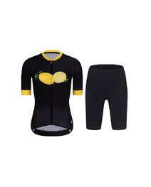 RIVANELLE Cycling short sleeve jersey and shorts - FRUIT LADY - yellow/black