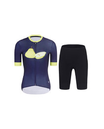 RIVANELLE Cycling short sleeve jersey and shorts - FRUIT LADY - black/blue